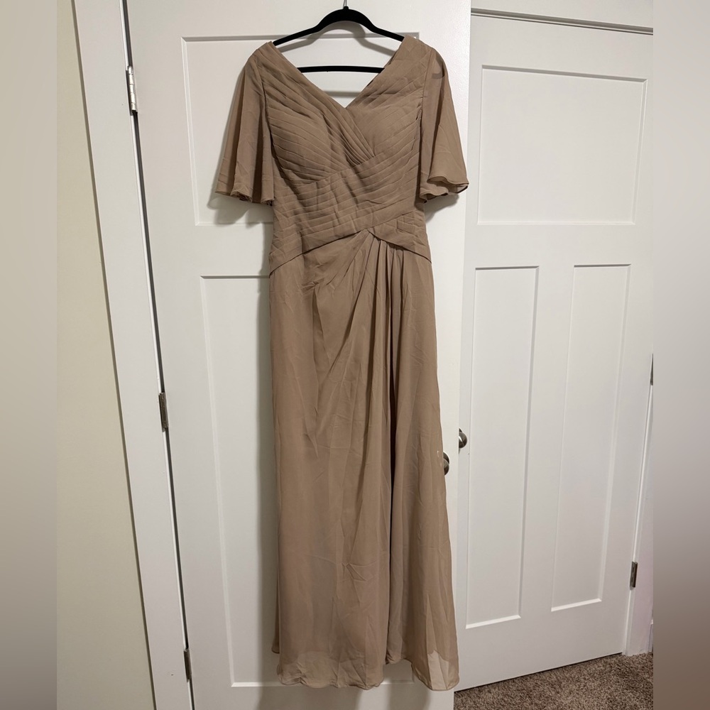 Elegant Tan Evening Gown